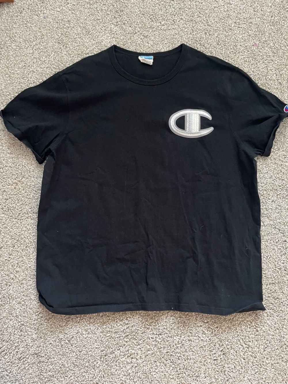 Men's Champion Black Vintage Short Sleeve Size 2XL